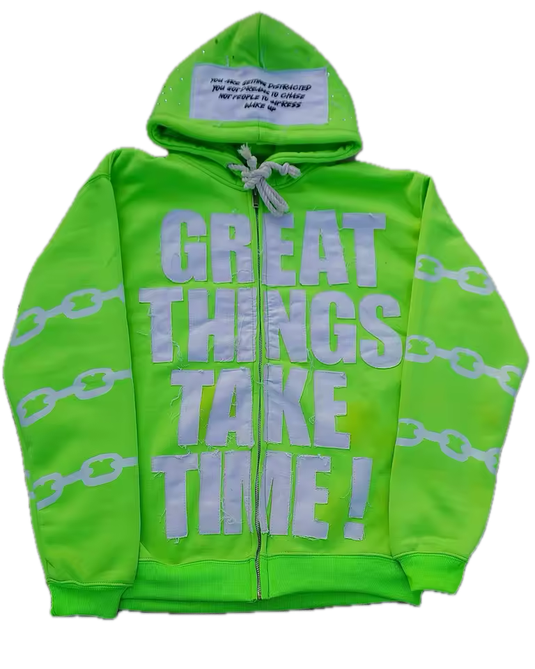 Great Things Take Time Jacket - Streetwear Boulevard
