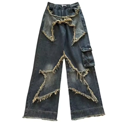 Worn & Torn Star Jeans - Streetwear Boulevard