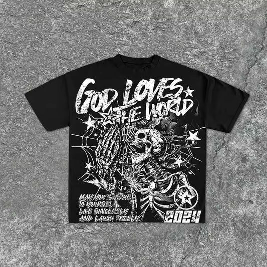 God Loves The World T-Shirt - Streetwear Boulevard