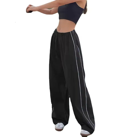 Retro Stripes Parachute Pants - Streetwear Boulevard