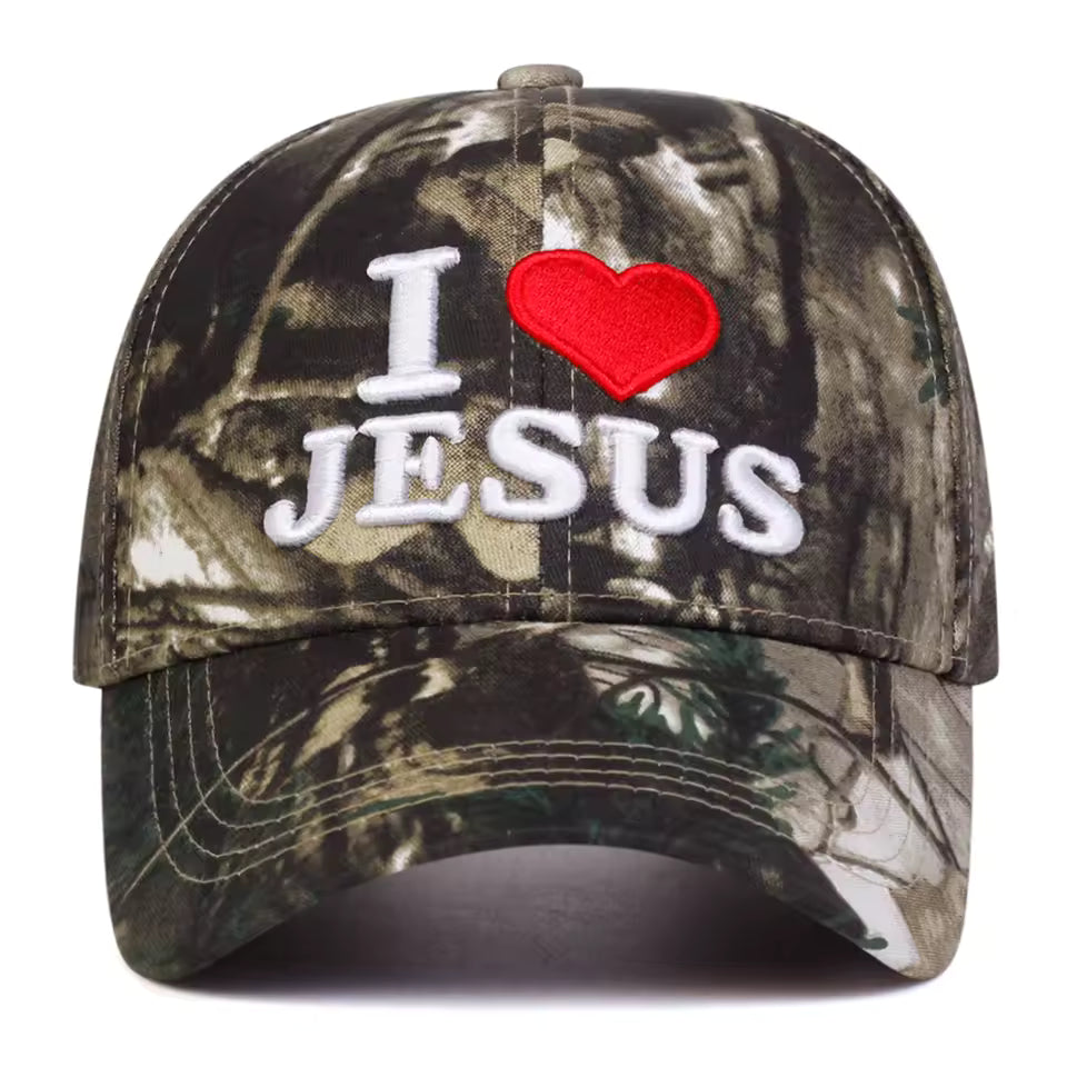 "I Love Jesus" Camouflage Hat - Streetwear Boulevard