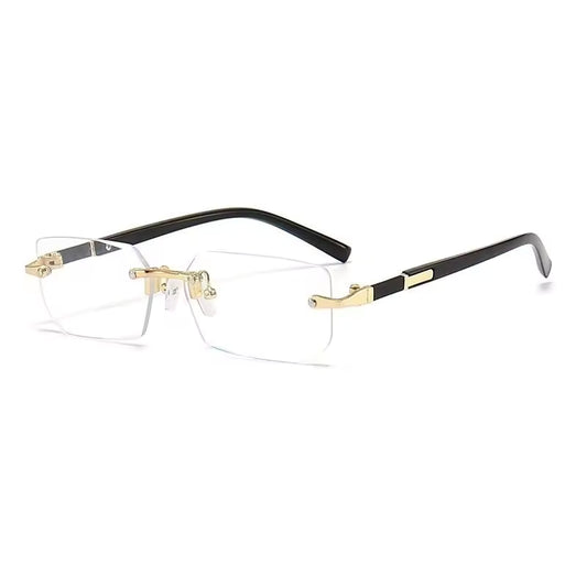 Retro Rimless Frame Sunglasses - Streetwear Boulevard