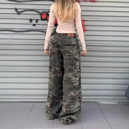 Baggy Camouflage Cargo Pants - Streetwear Boulevard