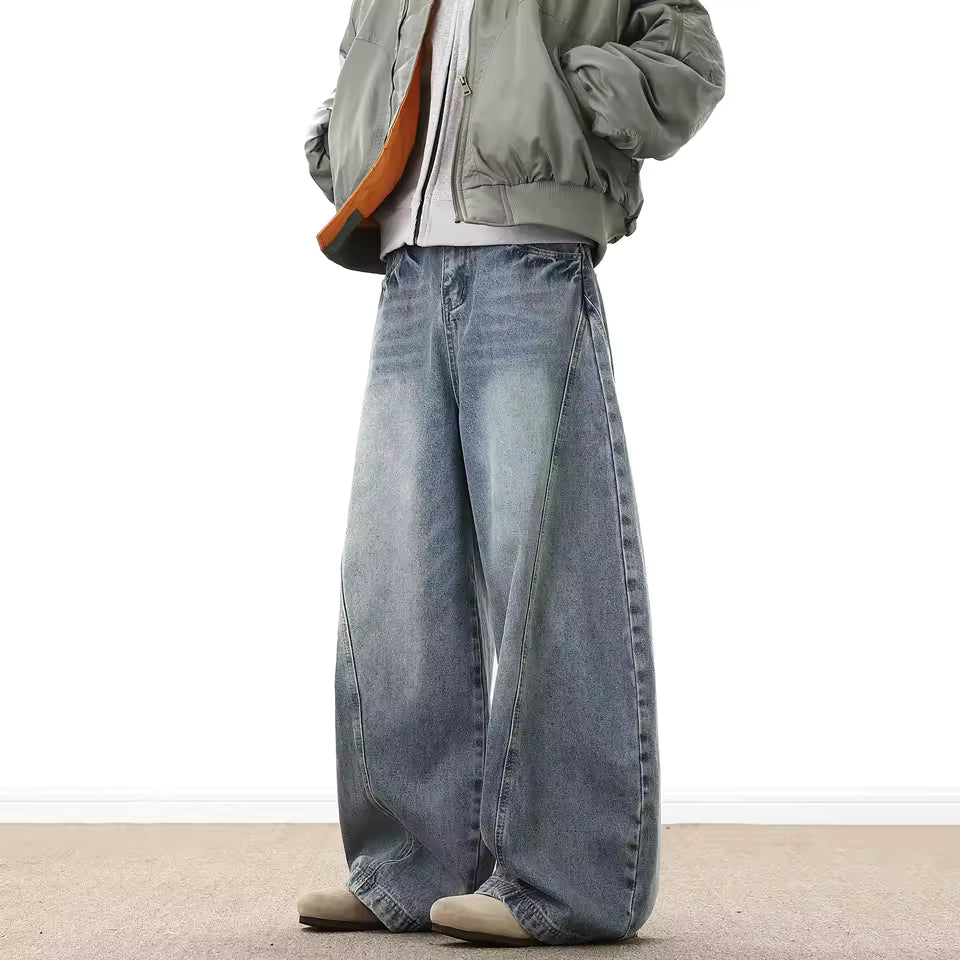 The Helix Twisted-Seam Wide-Leg Jeans