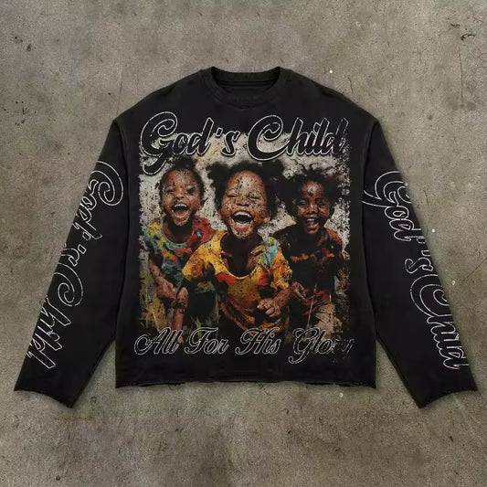 "God's Child" Long Sleeve Shirt - Streetwear Boulevard