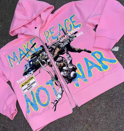 Make Peace Not War Jacket - Streetwear Boulevard