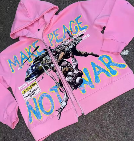Make Peace Not War Jacket - Streetwear Boulevard