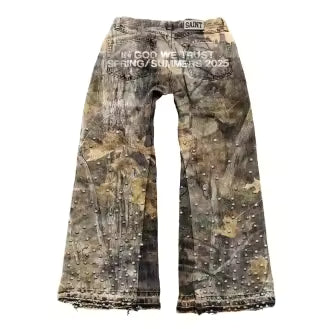 SAINT GLOBAL Camouflage Jeans - Streetwear Boulevard