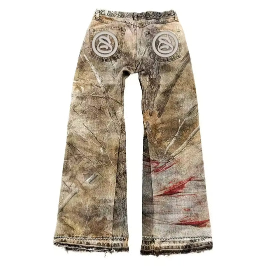 SAINT Camouflage Graffiti Jeans - Streetwear Boulevard