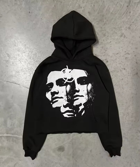 War With The World Faces Hoodie - Streetwear Boulevard