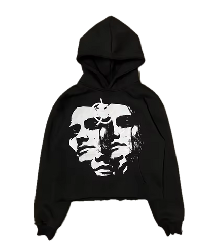 War With The World Faces Hoodie - Streetwear Boulevard