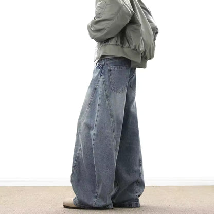 The Helix Twisted-Seam Wide-Leg Jeans