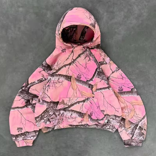 Pink Camouflage Hoodie - Streetwear Boulevard