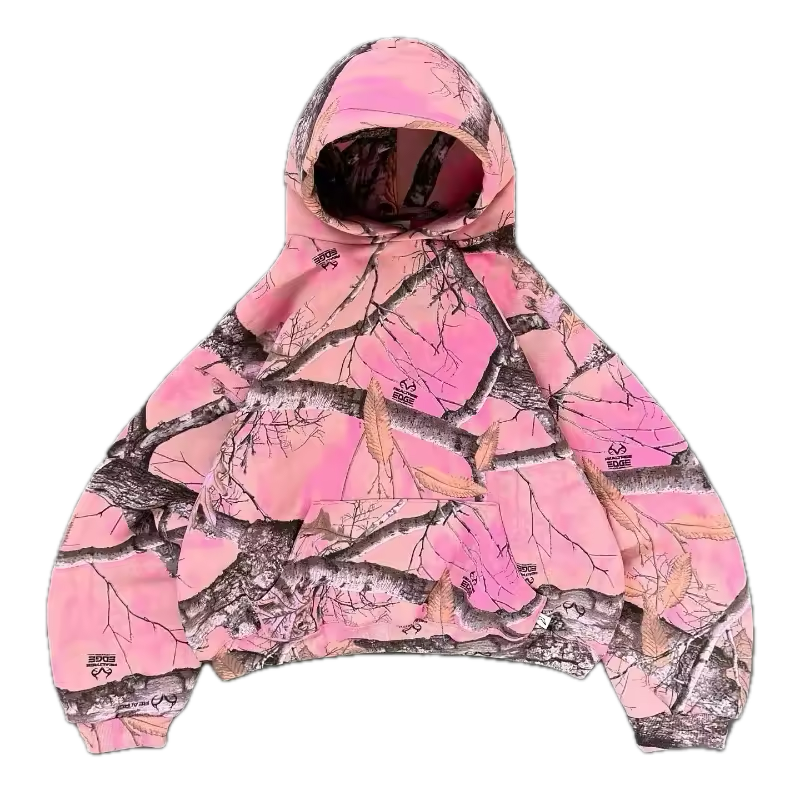 Pink Camouflage Hoodie - Streetwear Boulevard