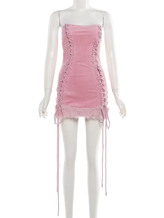 Pixel Pink Plush Dress