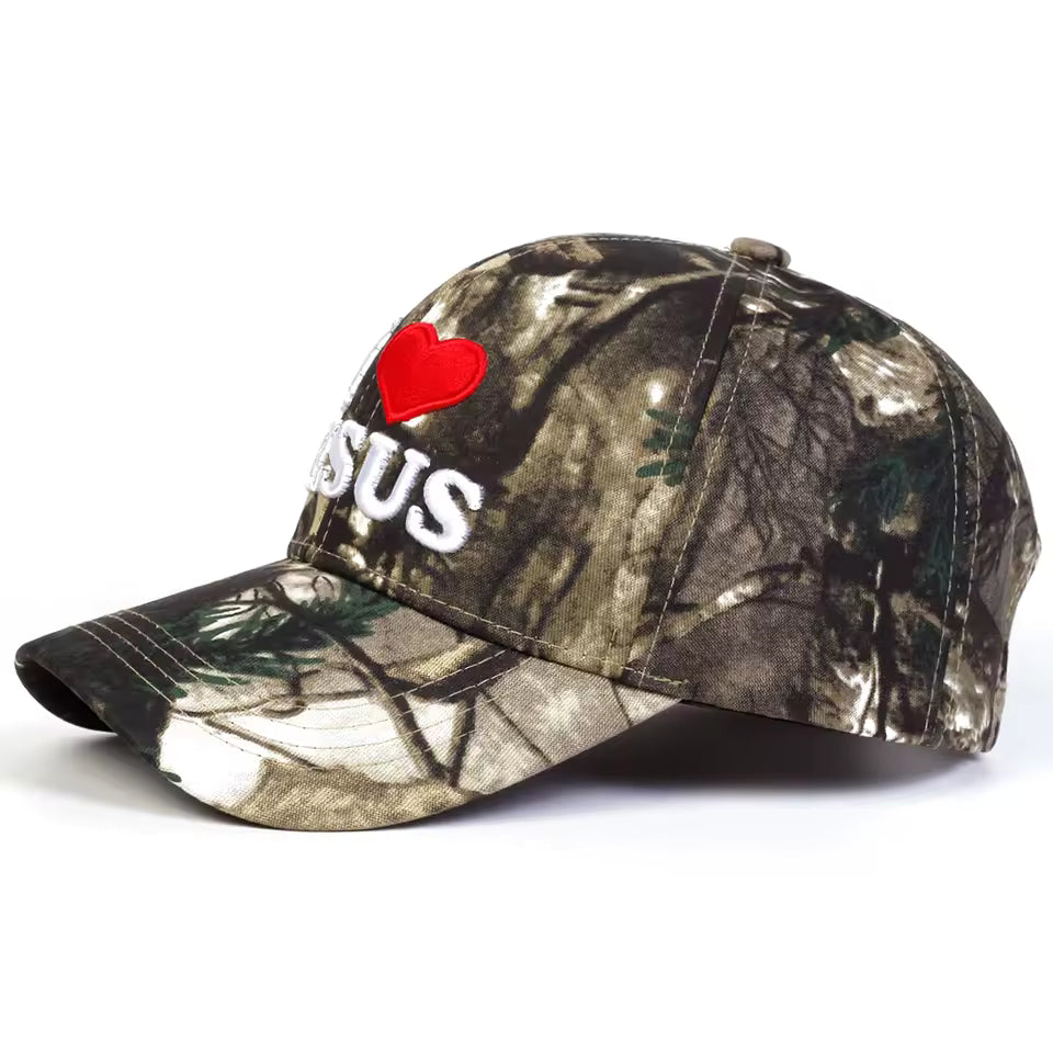 "I Love Jesus" Camouflage Hat - Streetwear Boulevard