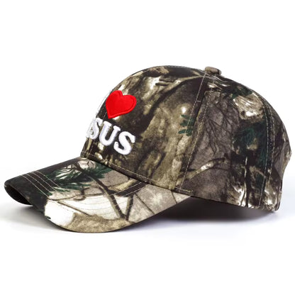 "I Love Jesus" Camouflage Hat - Streetwear Boulevard