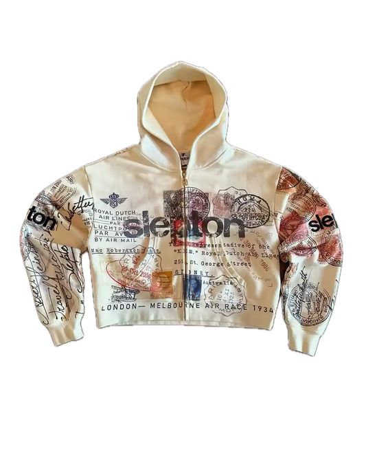 Slepton "Air Mail Archive" Zip Hoodie - Streetwear Boulevard