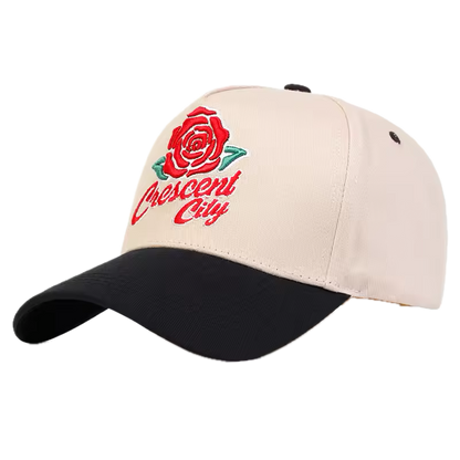 Crescent City Rose Adjustable Hat - Streetwear Boulevard