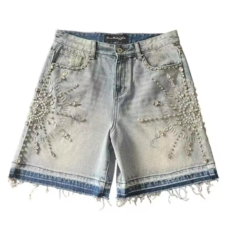 Solar Flare Faded Eclipse Jorts - Streetwear Boulevard