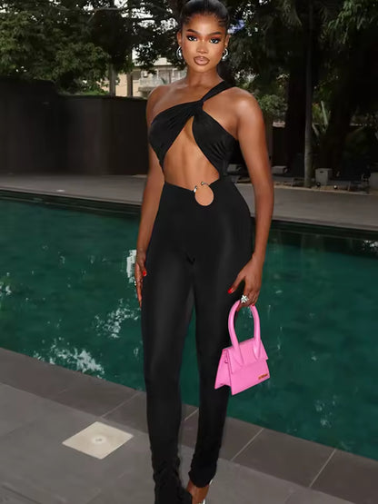 The Midnight Serpentine Jumpsuit - Streetwear Boulevard