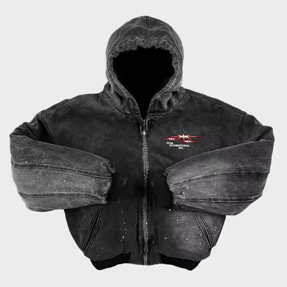 Divin International Distressed Paint Splatter Jacket