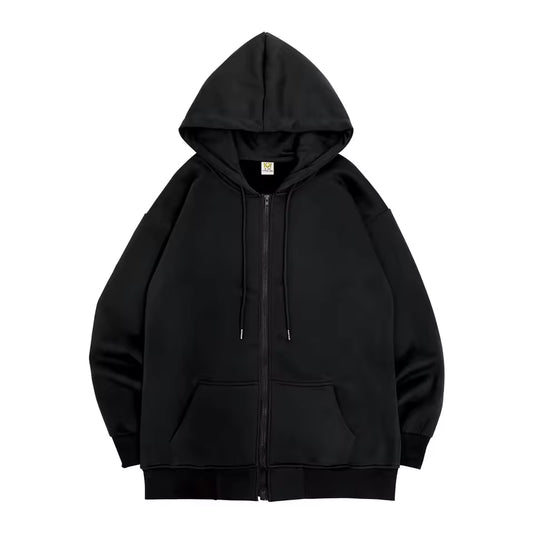 Plain Zipper Jacket - Streetwear Boulevard