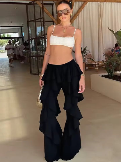 The Boho Breeze Ruffle Pants