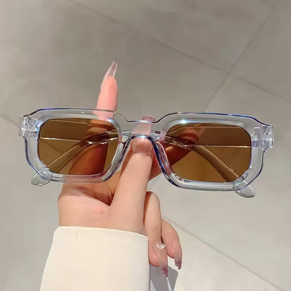 Vintage Rectangle Frame Sunglasses - Streetwear Boulevard