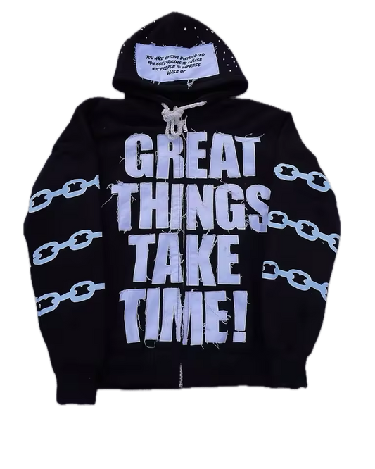 Great Things Take Time Jacket - Streetwear Boulevard