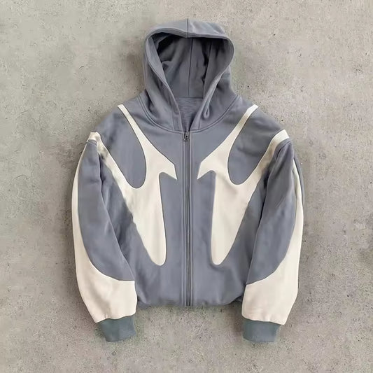 Shadowcurve Zipper Jacket - Streetwear Boulevard