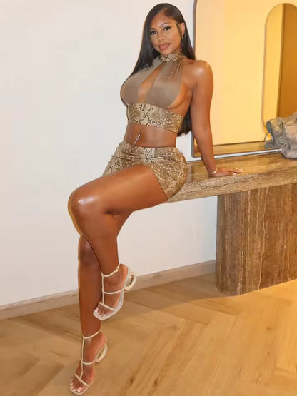 The Sandstone Serpent Two-Piece Set - Streetwear Boulevard