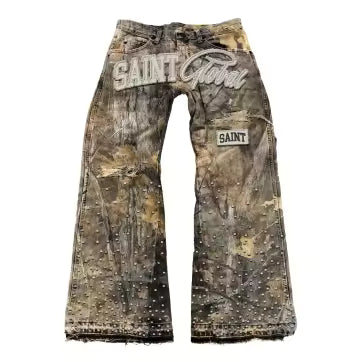 SAINT GLOBAL Camouflage Jeans - Streetwear Boulevard