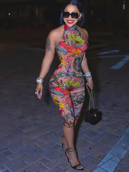 Botanical Bloom Jumpsuit - Streetwear Boulevard