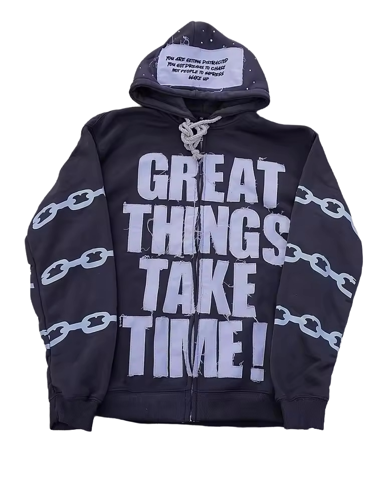 Great Things Take Time Jacket - Streetwear Boulevard