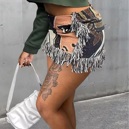 Pixelated Persona Skirt - Streetwear Boulevard