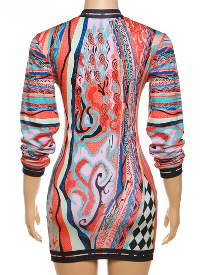 The "Mosaic" Knit Dress - Streetwear Boulevard