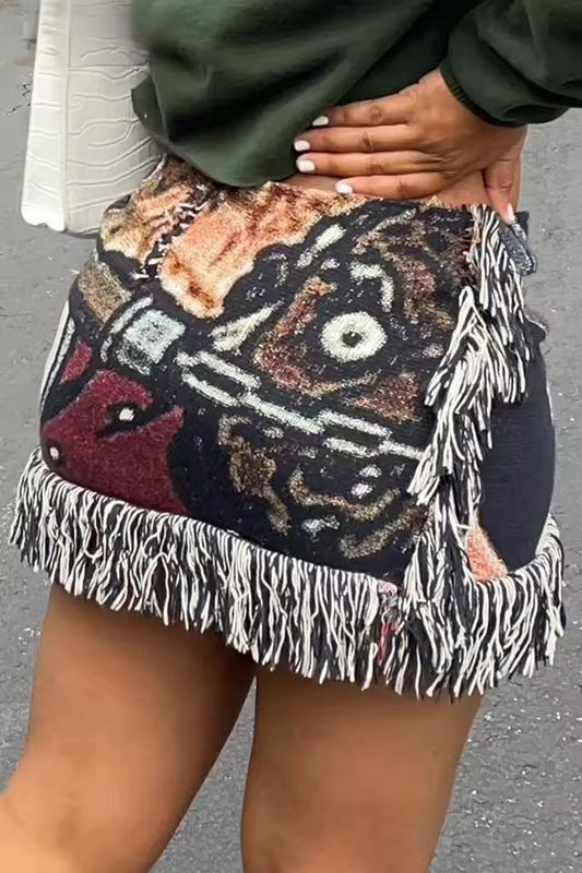 Pixelated Persona Skirt - Streetwear Boulevard