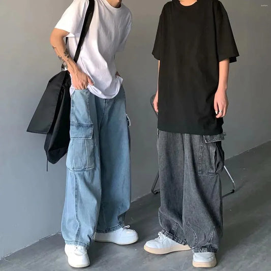 Baggy Cargo Pocket Jeans - Streetwear Boulevard