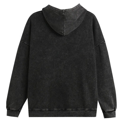 Vintage Faded Black Hoodie - Streetwear Boulevard
